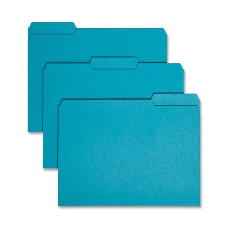 Smead Smead, INTERIOR FILE FOLDERS, 1/3-CUT TABS, LETTER SIZE, TEAL, 100PK 10291